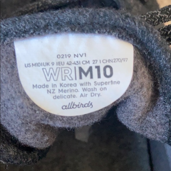 Allbirds | Wool Sneakers  | Dark Gray | size 9 - Picture 5 of 6